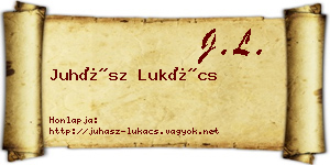 Juhász Lukács névjegykártya