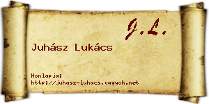 Juhász Lukács névjegykártya